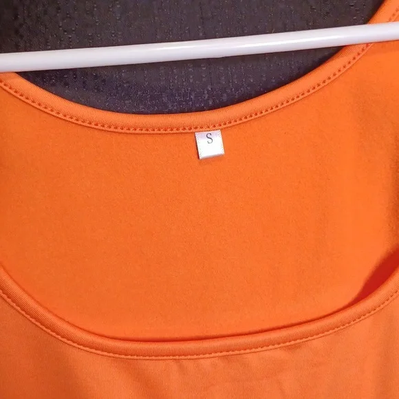 New orange long dress size S - Picture 2 of 2